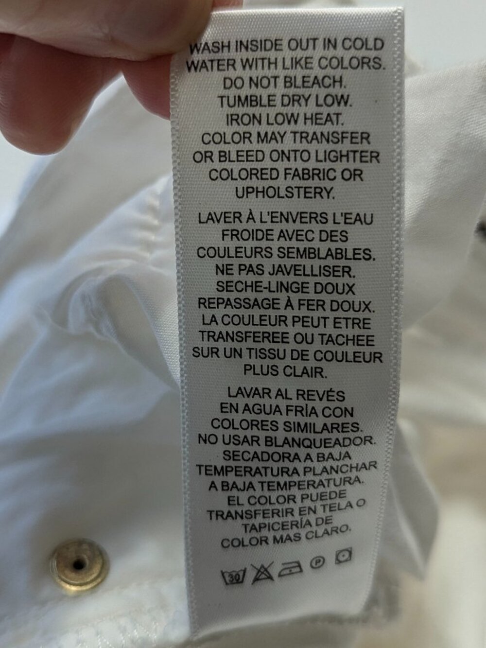 Frame Le High Flare White Denim Pants Size 26 *Small Stain - Picture 11 of 14